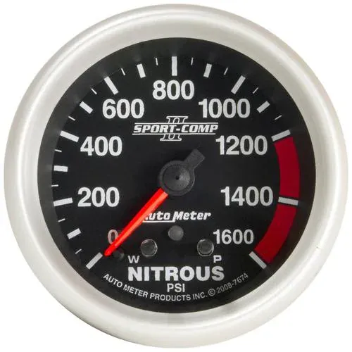 Auto Meter Cobalt 0 To 1600 psi 2-5/8 Inch Nitrous Oxide Pressure Gauge – 7674