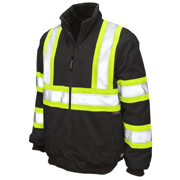 Tough Duck Men’s Ripstop Sherpa Lined Safety Bomber (SJ261)