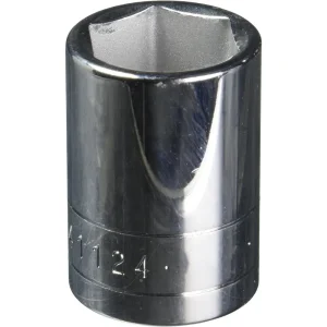 SK Tools 3/4″ 1/2″ Drive 6 Point Fractional Standard Chrome Socket (41124) - view 3