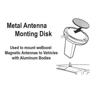 weBoost Aluminum Metal Disk For Mobile Magnetic Mount Antennas (990006)