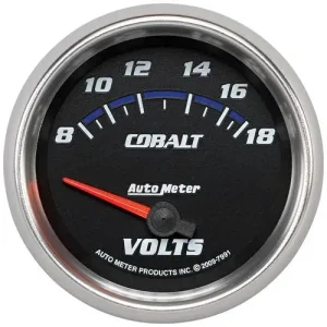 Auto Meter Cobalt 2-5/8 Inch Voltmeter Gauge – 7991